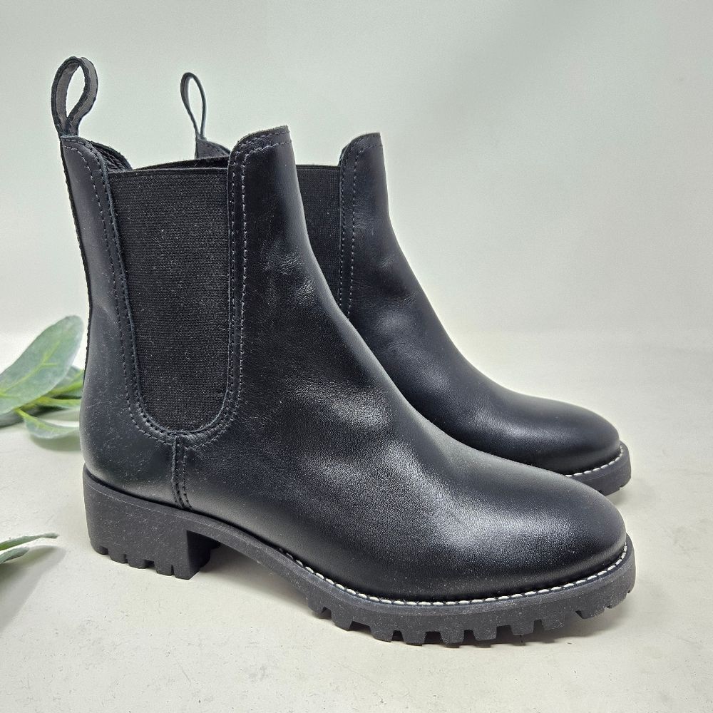 SOLUDOS‎ Black Leather Combat Boots 5M | EU 35